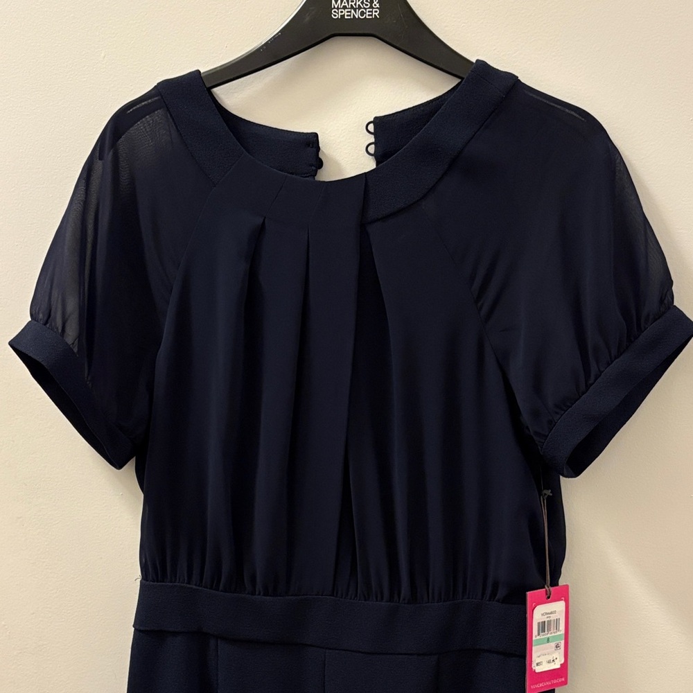 Vince Camuto Navy Jumpsuit